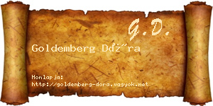 Goldemberg Dóra névjegykártya